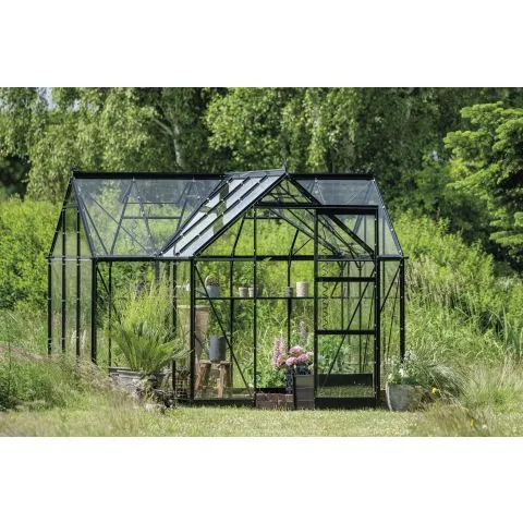 I lager ICON GARDENHOUSE 6 HR01193 Halls Växthus 8,6 m² Svart